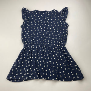 Girls Charlie & Me, navy cotton peplum top, wash fade, FUC, size 2,  
