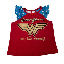 Load image into Gallery viewer, Girls DC Comics, Wonderwoman cotton top, wash fade, FUC, size 1,  