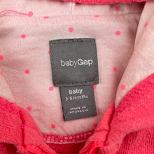 Load image into Gallery viewer, Girls GAP, fleece lined zip hoodie sweater, FUC, size 00,  