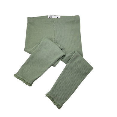 Girls Cotton On, green waffle leggings, Inside leg: 36cm, FUC, size 3,  