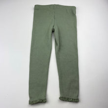 Load image into Gallery viewer, Girls Cotton On, green waffle leggings, Inside leg: 36cm, FUC, size 3,  