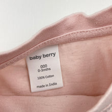 Load image into Gallery viewer, Girls Baby Berry, pink cotton long sleeve tee / top, GUC, size 000,  