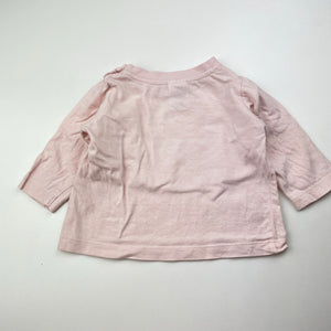Girls Baby Berry, pink cotton long sleeve tee / top, GUC, size 000,  