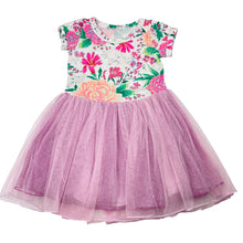 Load image into Gallery viewer, Girls Bonds, floral &amp; tulle dress, no size, armpit to armpit: 25cm, FUC, size 1, L: 47cm