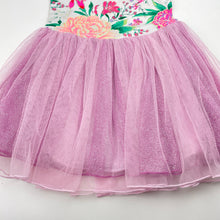 Load image into Gallery viewer, Girls Bonds, floral &amp; tulle dress, no size, armpit to armpit: 25cm, FUC, size 1, L: 47cm