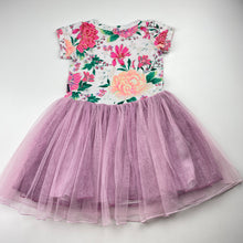 Load image into Gallery viewer, Girls Bonds, floral &amp; tulle dress, no size, armpit to armpit: 25cm, FUC, size 1, L: 47cm