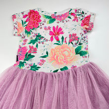 Load image into Gallery viewer, Girls Bonds, floral &amp; tulle dress, no size, armpit to armpit: 25cm, FUC, size 1, L: 47cm