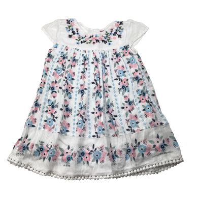 Girls Sprout, cotton lined floral dress, GUC, size 0, L: 41cm