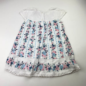 Girls Sprout, cotton lined floral dress, GUC, size 0, L: 41cm