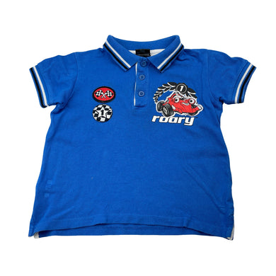 Boys ROARY, The Racing Car cotton polo top, GUC, size 4,  