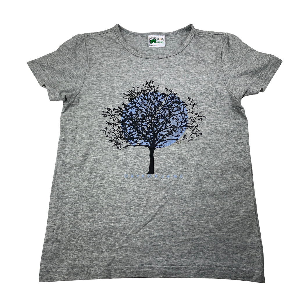 Girls SAGO Kids, stretchy tee / top, tree, EUC, size 7-8,  