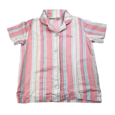 Girls Peter Alexander, striped lightweight cotton pyjama shirt / top, FUC, size 6,  