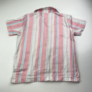 Girls Peter Alexander, striped lightweight cotton pyjama shirt / top, FUC, size 6,  
