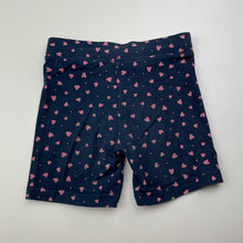 Load image into Gallery viewer, Girls Anko, navy bike shorts, hearts, GUC, size 5,  