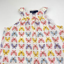 Load image into Gallery viewer, Girls GAP, lined lightweight cotton dress, butterflies, GUC, size 1, L: 40cm