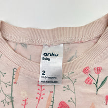 Load image into Gallery viewer, Girls Anko, floral cotton pyjama top, GUC, size 2,  