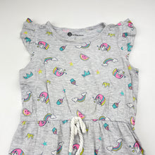 Load image into Gallery viewer, Girls B Collection, casual summer dress, unicorns, FUC, size 2, L: 44cm