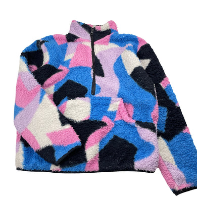 Girls Mango, coulourful fleece sweater / jumper, FUC, size 12,  