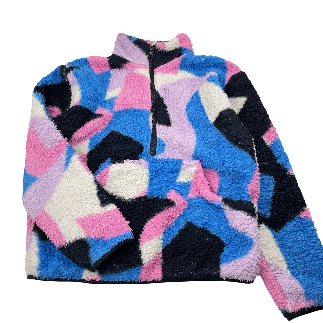 Girls Mango, coulourful fleece sweater / jumper, FUC, size 12,  