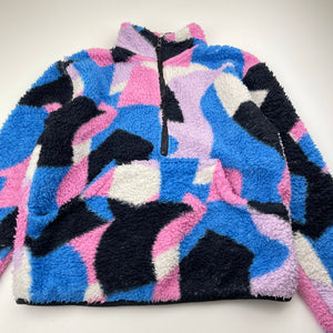 Girls Mango, coulourful fleece sweater / jumper, FUC, size 12,  