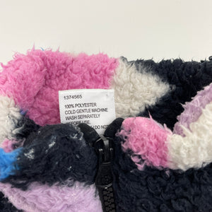 Girls Mango, coulourful fleece sweater / jumper, FUC, size 12,  