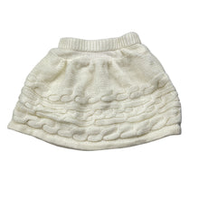 Load image into Gallery viewer, Girls Young Dimension, cream cable-knit skirt, elasticated, L:24cm, FUC, size 2,  