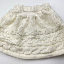 Load image into Gallery viewer, Girls Young Dimension, cream cable-knit skirt, elasticated, L:24cm, FUC, size 2,  