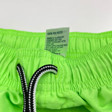Load image into Gallery viewer, Boys Anko, fluoro green boardshorts, elasticated, EUC, size 8,  
