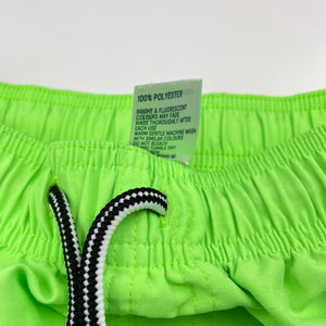 Boys Anko, fluoro green boardshorts, elasticated, EUC, size 8,  