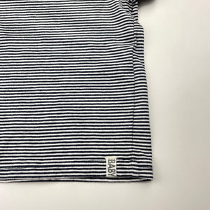 Unisex Cotton On, navy stripe stretchy tee / top, GUC, size 0,  