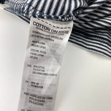 Load image into Gallery viewer, Unisex Cotton On, navy stripe stretchy tee / top, GUC, size 0,  