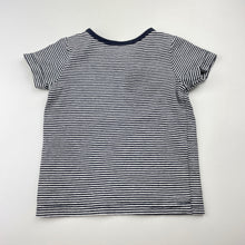 Load image into Gallery viewer, Unisex Cotton On, navy stripe stretchy tee / top, GUC, size 0,  