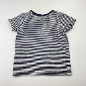 Unisex Cotton On, navy stripe stretchy tee / top, GUC, size 0,  