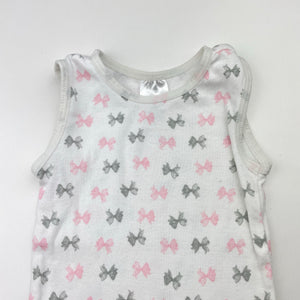 Girls Target, cotton singlet top, bows, GUC, size 00,  