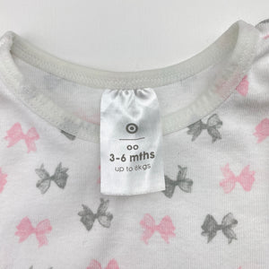 Girls Target, cotton singlet top, bows, GUC, size 00,  