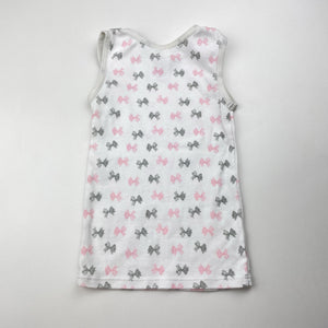 Girls Target, cotton singlet top, bows, GUC, size 00,  