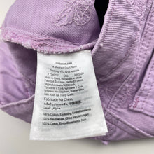 Load image into Gallery viewer, Girls Cotton On, embroidered purple denim shorts / skort, adjsutable, GUC, size 3,  