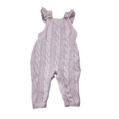Girls Baby Berry, cotton cable-knit overalls / romper, discolouration, FUC, size 0000,  