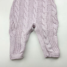 Load image into Gallery viewer, Girls Baby Berry, cotton cable-knit overalls / romper, discolouration, FUC, size 0000,  
