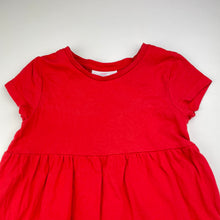 Load image into Gallery viewer, Girls Mango, red cotton casual dress, GUC, size 3, L: 47cm