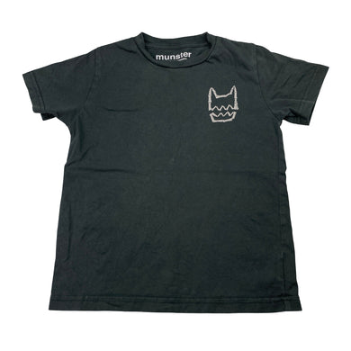 Boys Munster, black cotton tee / top, wash fade, small mark, FUC, size 5,  