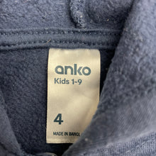 Load image into Gallery viewer, Unisex Anko, navy fleece-lined zip hoodie sweater, GUC, size 4,  