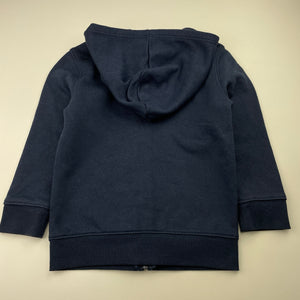 Unisex Anko, navy fleece-lined zip hoodie sweater, GUC, size 4,  