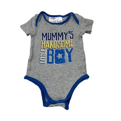Boys Tiny Little Wonders, cotton bodysuit / romper, GUC, size 000,  
