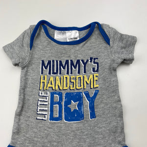 Boys Tiny Little Wonders, cotton bodysuit / romper, GUC, size 000,  