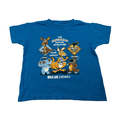 Unisex AUSTRALIA, cotton tee / top, kangaroo / koala, GUC, size 2,  