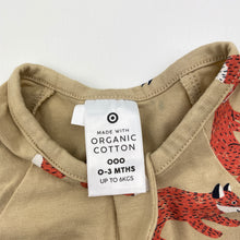 Load image into Gallery viewer, Unisex Target, organic cotton blend zip romper, foxes, EUC, size 000,  