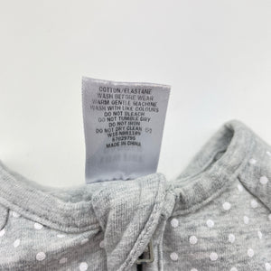 Unisex Target, grey zip coverall / romper, GUC, size 0000,  