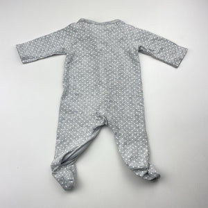 Unisex Target, grey zip coverall / romper, GUC, size 0000,  