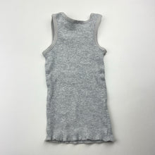 Load image into Gallery viewer, Unisex Target, grey ribbed organic cotton singlet top, EUC, size 0000,  